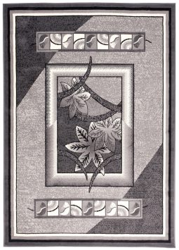 Vloerkleed Dream Grijs Geometrisch Bloemen Frame