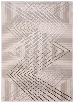 Vloerkleed Crystal Groen Beige ZigZag Geometrisch 3D Effect
