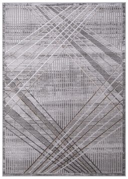 Vloerkleed Crystal Lichtgrijs Beige Geometrisch 3D Effect
