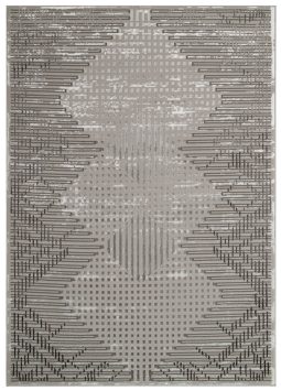 Vloerkleed Crystal Grijs Vintage Ruiten 3D Effect