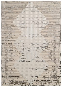 Vloerkleed Crystal Light Grey Vintage Ruiten 3D Effect
