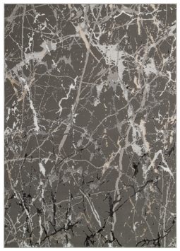 Vloerkleed Crystal Donker Grijs Abstract Marmer 3D Effect