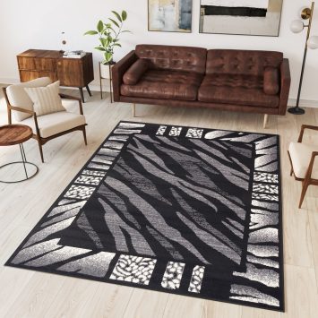 Vloerkleed Dream Modern Grijs Zwart Tijgerprint
