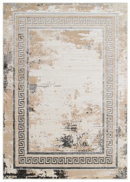 Vloerkleed Ares Grijs Beige Frame Gezaagd