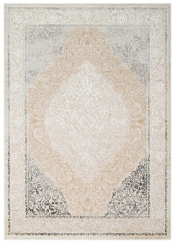 Vloerkleed Ares Creme Grijs Vintage Medaillon