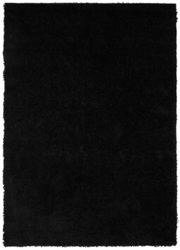 Vloerkleed Essence Shaggy Effen Zwart