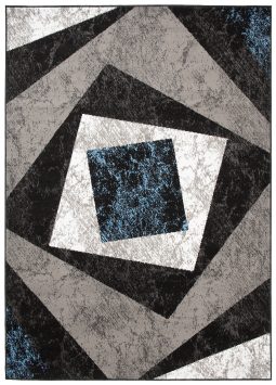 Vloerkleed Dream Geometrisch Grijs Blauw Vierkanten
