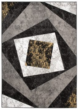 Vloerkleed Dream Geometrisch Grijs Geel Vierkanten