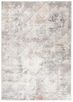 Vloerkleed Valley Grijs Beige Geometrisch Vierkant