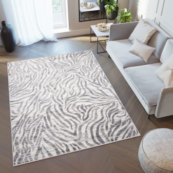 Vloerkleed Valley Grijs Abstract Gestreept Zebra
