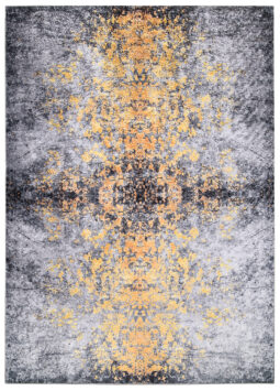 Vloerkleed Victoria Abstract Donker Grijs Oranje