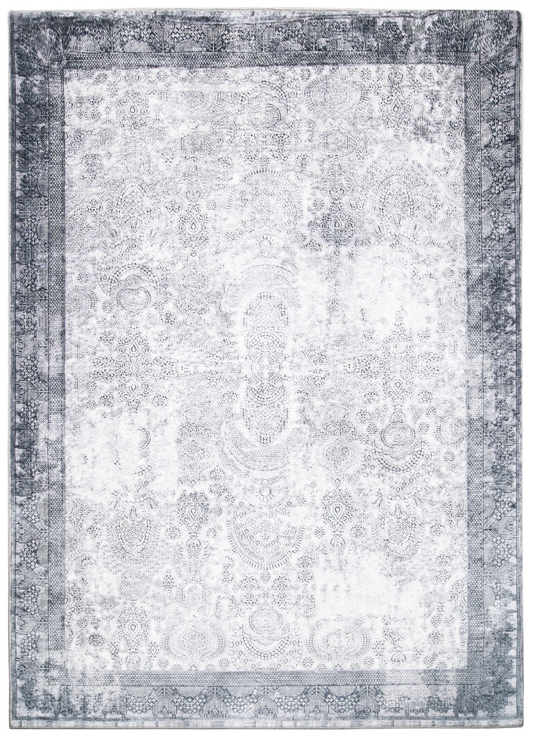 Vloerkleed Victoria Grijs Gewreven Ornamenten Antislip