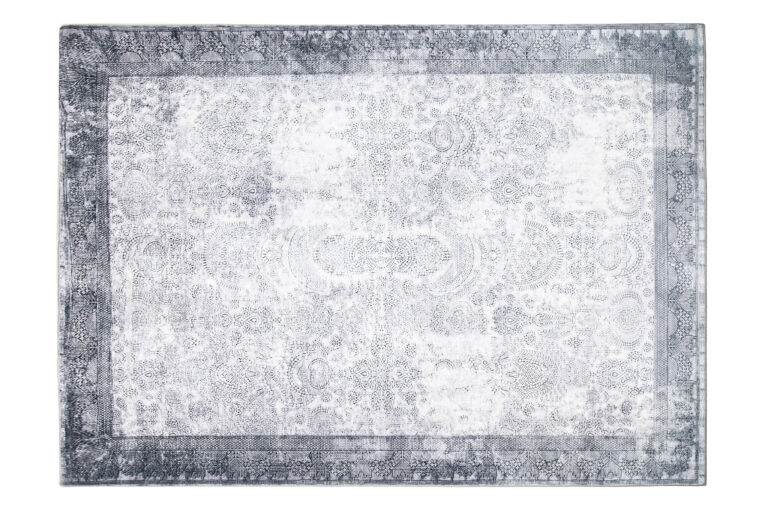 Vloerkleed Victoria Grijs Gewreven Ornamenten Antislip
