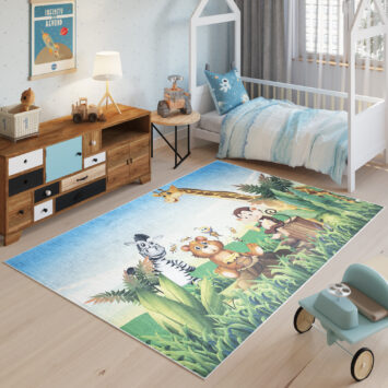Vloerkleed Emma Antislip Wasbaar Safari Gras