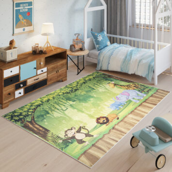 Vloerkleed Emma Antislip Wasbaar Safari Jungle