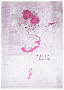 Vloerkleed Emma Kinderkamer Roze Meisje Ballerina Antislip