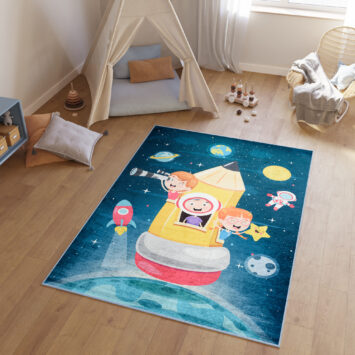 Vloerkleed Emma Kinderkamer Antislip Licht Roze Ballerina