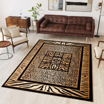 Vloerkleed Atlas Bruin Beige Dierenmotief Safari
