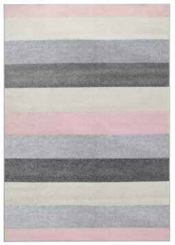Vloerkleed Lazur Grijs Roze Geometrisch Lijnen