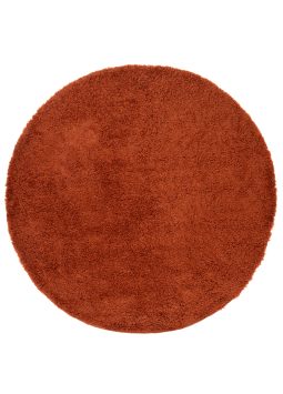Vloerkleed Essence Rond Shaggy Monochroom Terracotta
