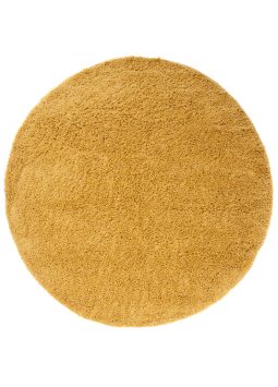 Vloerkleed Essence Rond Shaggy Monochroom Mosterd