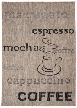 Vloerkleed Melissa Bruin Zwart Koffie Indoor Outdoor