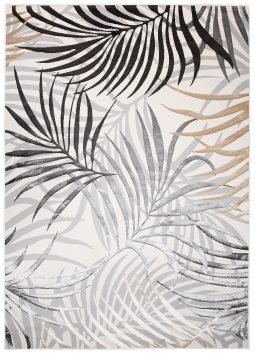 Vloerkleed Golden Creme Grijs Beige Bladeren