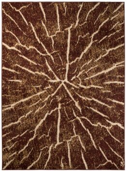 Vloerkleed Luxury Bruin Beige Hout Lijnen