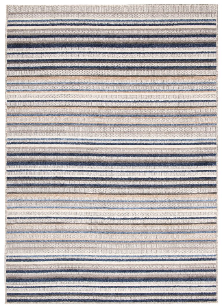 Buitenkleed Patio Grijs Blauw Gestreept