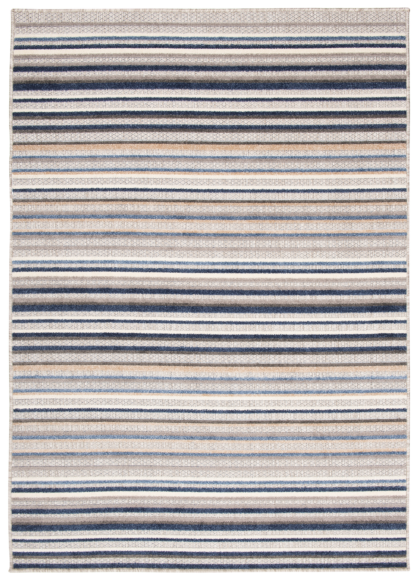 Buitenkleed Patio Grijs Blauw Gestreept