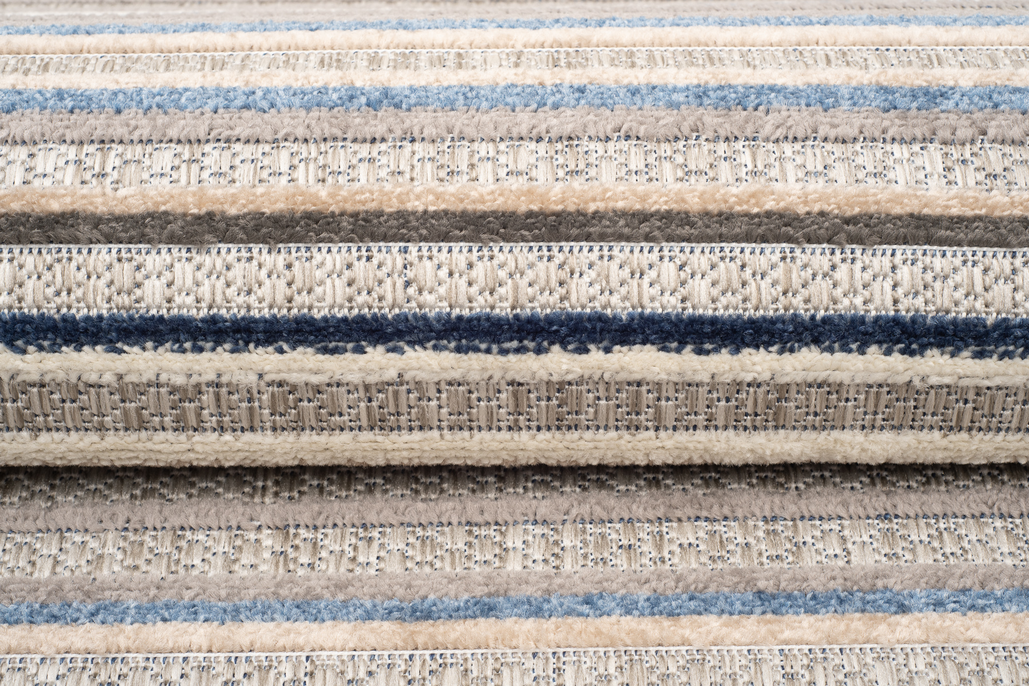 Buitenkleed Patio Grijs Blauw Gestreept