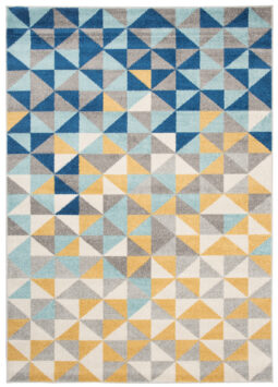Vloerkleed Lazur Grijs Veelkleurig Geometrisch Kleine Driehoeken