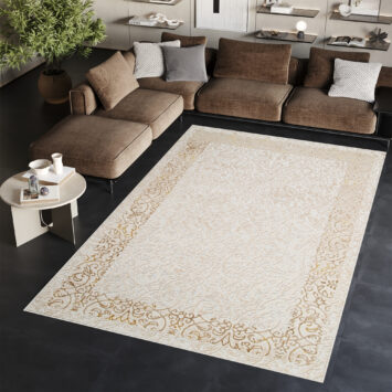 Vloerkleed Ares Creme Bruin Ornamenten Vintage