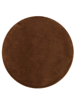 Vloerkleed Cuddle Rond Antislip Bruin Hoogpolig