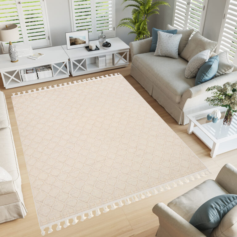 Vloerkleed Outdoor Rio Loop Creme Trellis