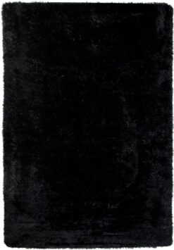 Vloerkleed Silk Antislip Shaggy Zwart