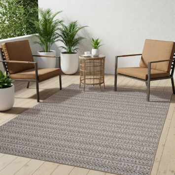 Vloerkleed Melissa Bruin Smalle Lijnen Indoor Outdoor