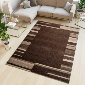 Vloerkleed Sari Donker Bruin Rand