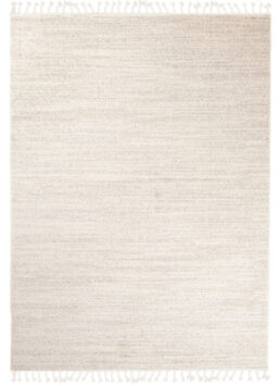 Vloerkleed Sari met Franjes Licht Crème
