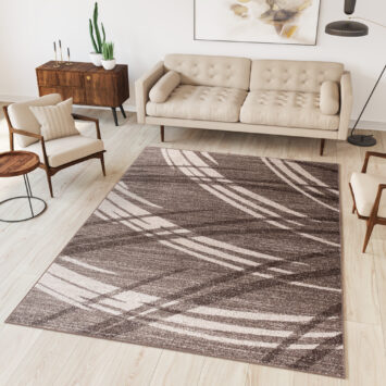 Vloerkleed Sari Licht Bruin Gestreept