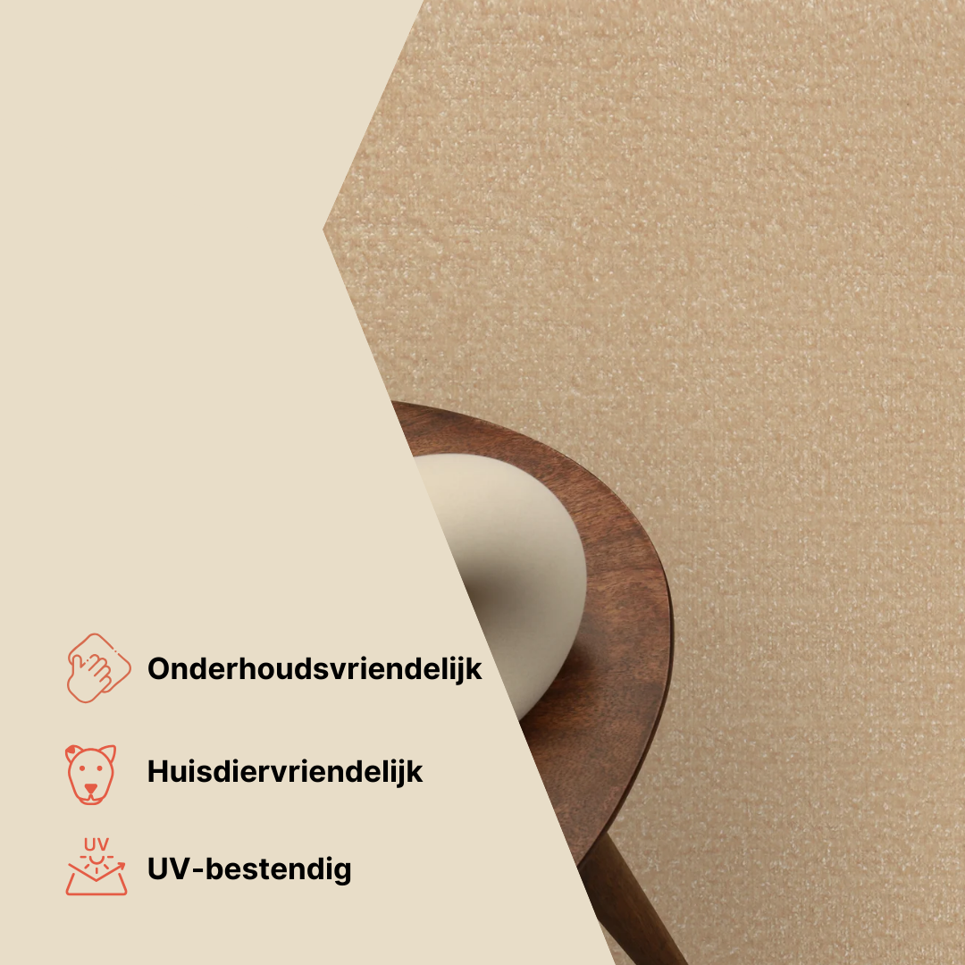Vloerkleed Mono Rond Indoor Outdoor Geel
