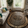 Vloerkleed Atlas Ovaal Zwart Bruin Dierenprint Safari