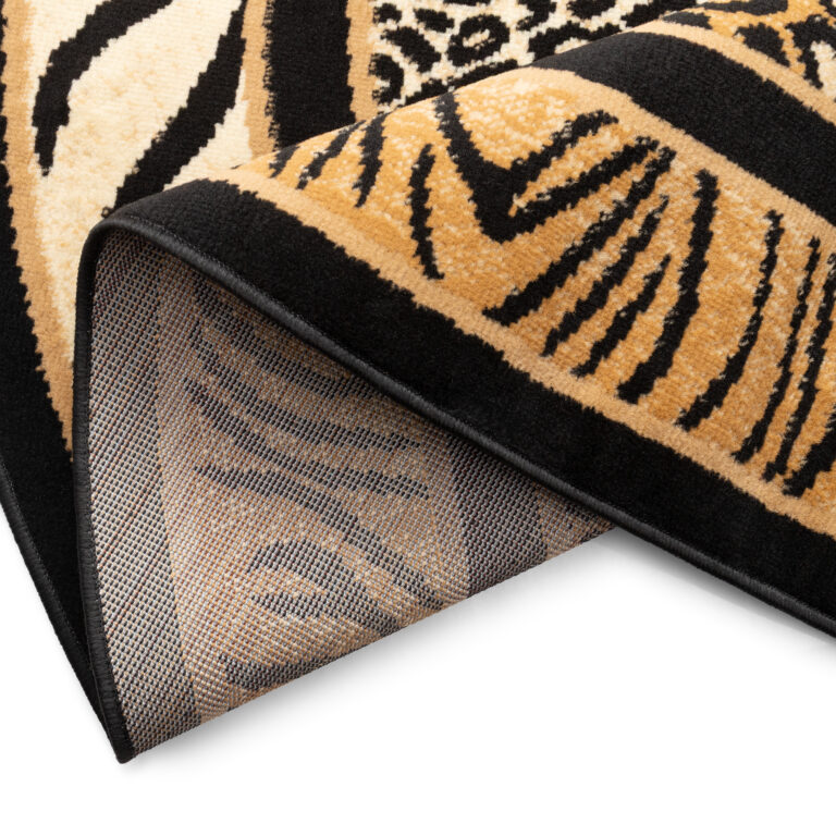 Vloerkleed Atlas Ovaal Zwart Bruin Dierenprint Safari